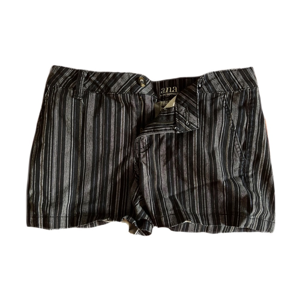 Pinstripe Low Rise Shorts